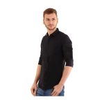 men-solid-casual-spread-shirt-in-black